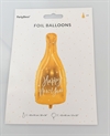 Folie ballon. Motiv flaske. 32 x 81 cm.